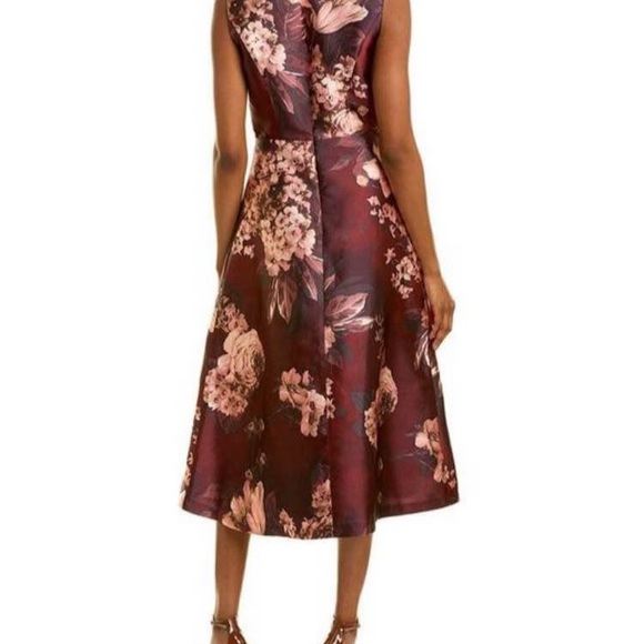 KAY UNGER Whitney Tea Length Floral Pocket Dress (size 6) - Picture 2 of 6